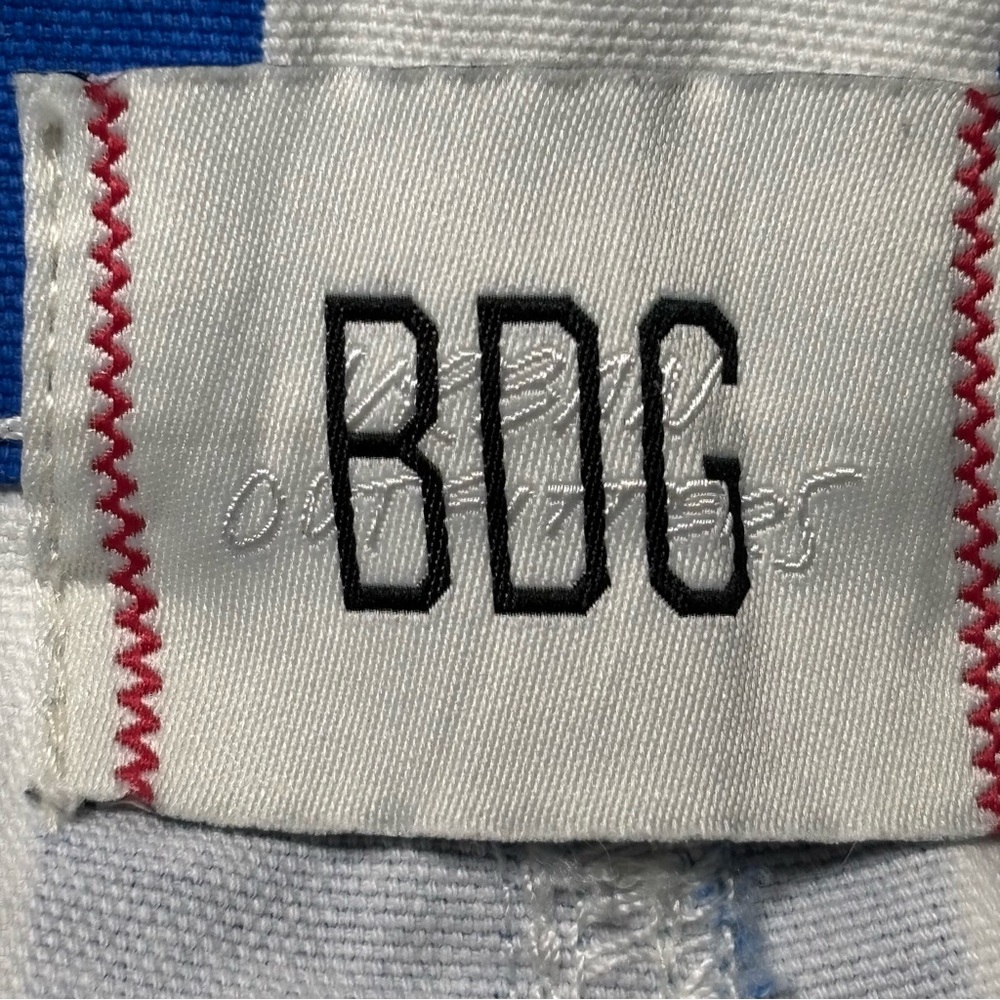 BDG Urban Outfitters Women’s Joey Straight Leg Jeans Size 24 Blue White Stripe - Picture 4 of 12
